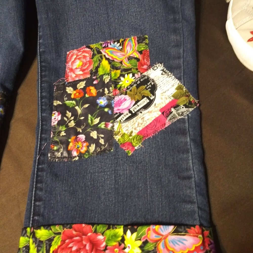 405 jeaniemade Size14 LaurenConrad Patchwork Capri - Picture 2 of 4